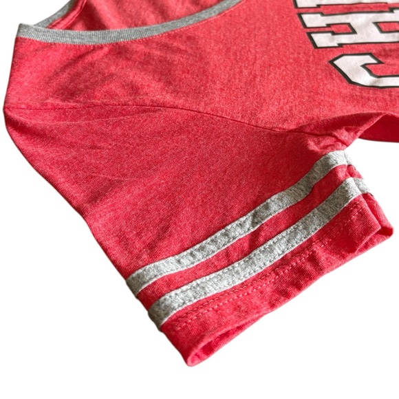 Kansas City Chiefs Women's Red V-Neck Football Jersey Tee - Size Small - Picture 6 of 6